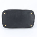 Prada Triangle Logo Leather Tote Shoulder — view 5