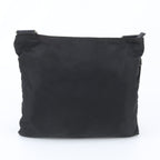 Prada Tessuto Nylon Triangle Logo Leather Shoulder Bag Crossbody Messenger — view 3