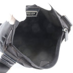 Prada Tessuto Nylon Triangle Logo Leather Shoulder Bag Crossbody Messenger — view 7