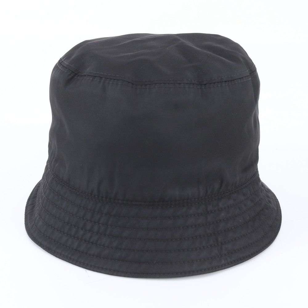 Prada Re-Nylon Triangle Logo Bucket Hat — view 3