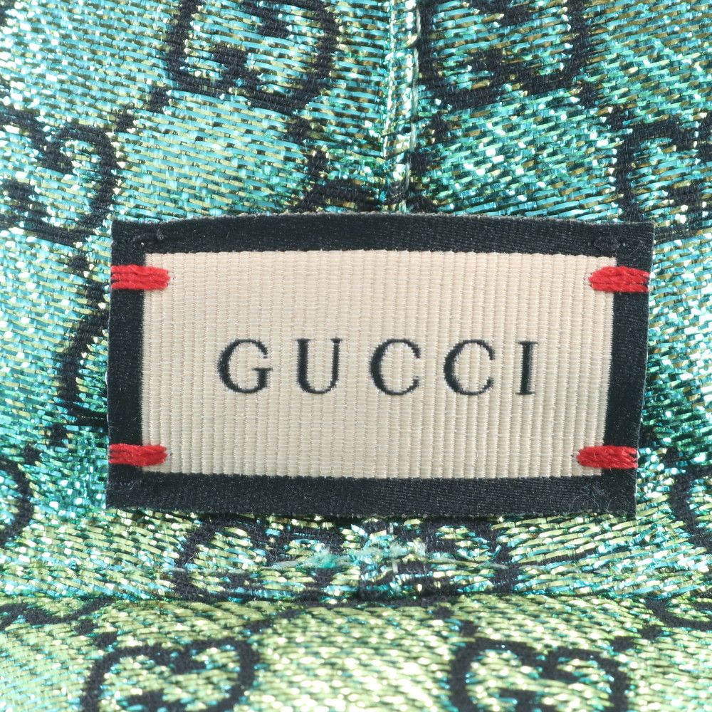 Gucci Reversible GG Lame Bucket Hat Metallic Hat Jacquard — view 8