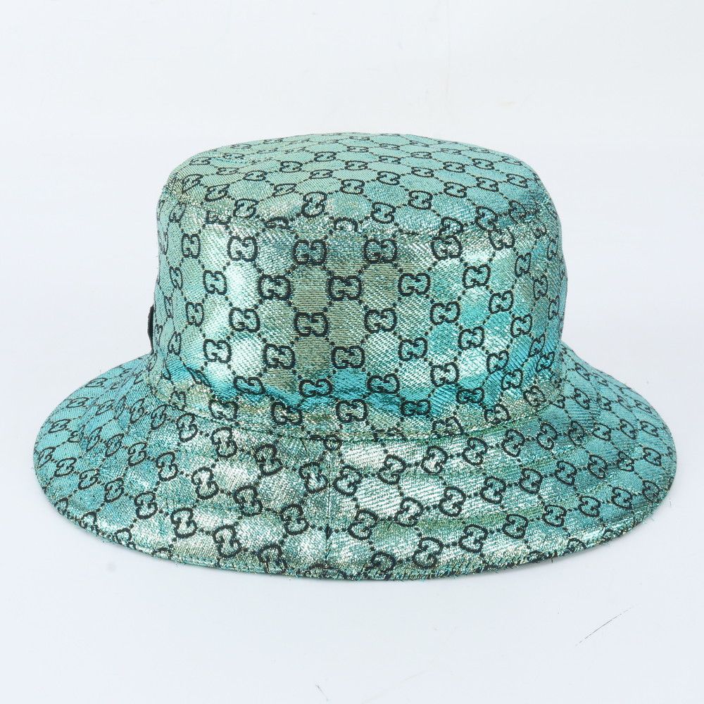 Gucci Reversible GG Lame Bucket Hat Metallic Hat Jacquard — view 3