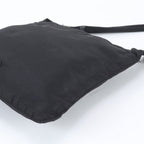 Prada Tessuto Nylon Triangle Logo Leather Shoulder Bag Crossbody Messenger — view 4