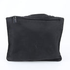 Prada Tessuto Nylon Triangle Logo Leather Shoulder Bag Crossbody Messenger — view 3