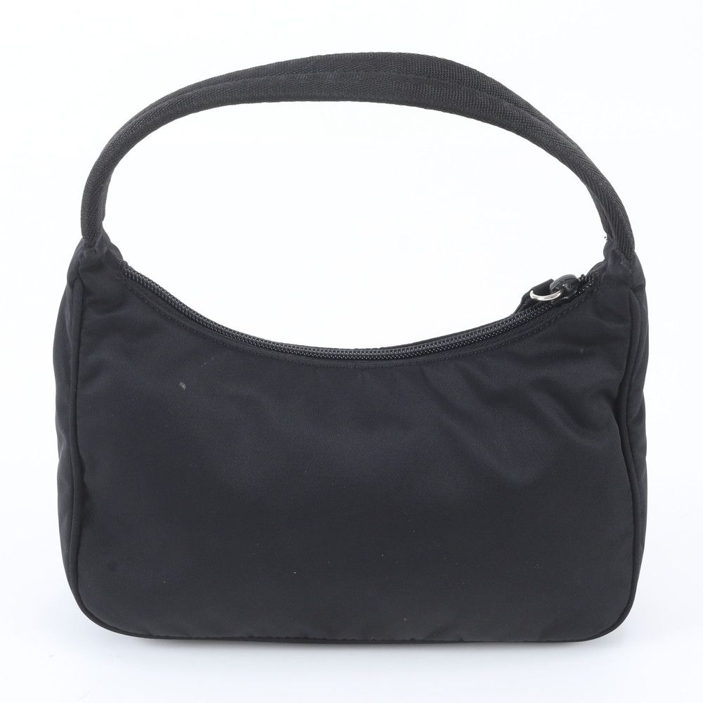 Prada Tessuto Nylon Triangle Logo Handbag Black — view 3
