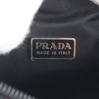 Prada Tessuto Nylon Triangle Logo Handbag Black — view 8