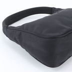Prada Tessuto Nylon Triangle Logo Handbag Black — view 6