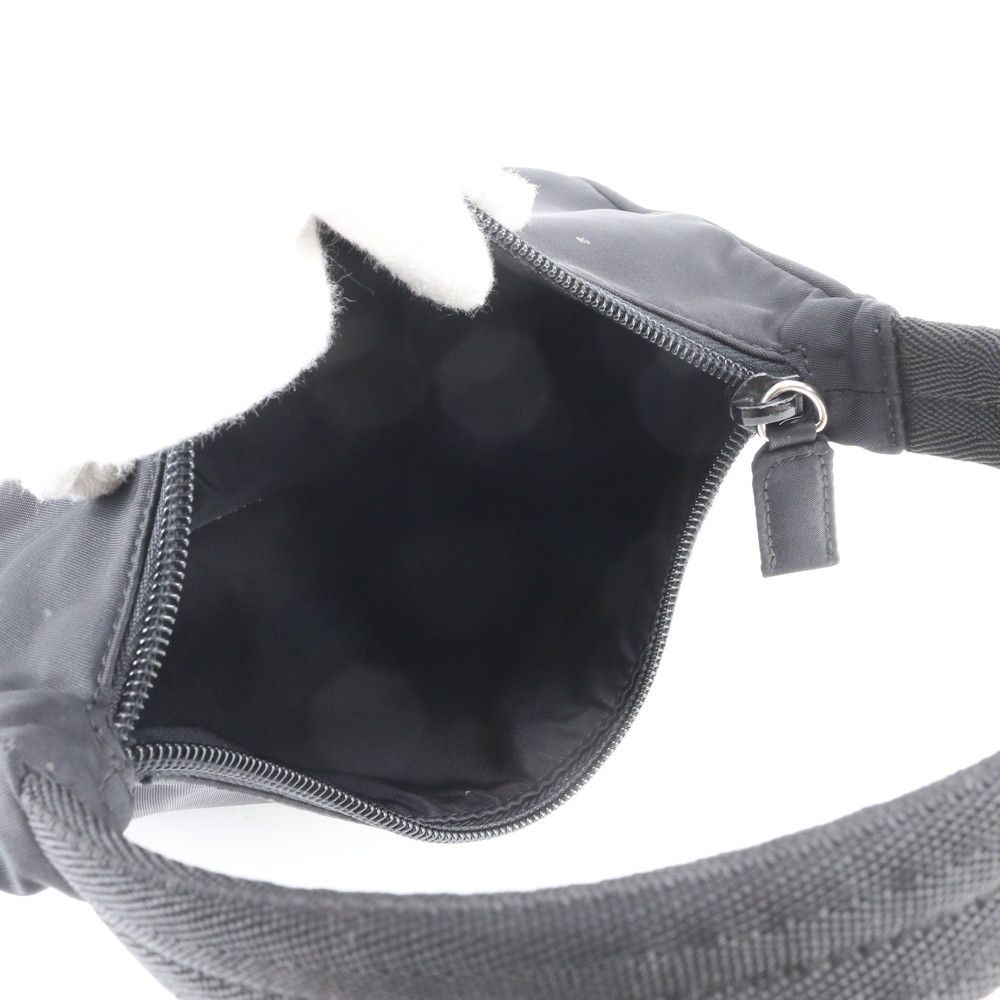 Prada Tessuto Nylon Triangle Logo Handbag Black — view 7