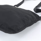 Prada Tessuto Nylon Triangle Logo Leather Shoulder Bag Crossbody Messenger — view 4