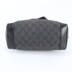 Gucci GG Canvas Leather Tote Shoulder Hand Black — view 5