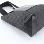 Gucci GG Canvas Leather Tote Shoulder Hand Black — view 6