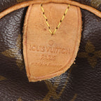 Louis Vuitton Monogram Keepall 60 Leather Boston Bag Tote Carry — view 8