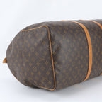 Louis Vuitton Monogram Keepall 60 Leather Boston Bag Tote Carry — view 5