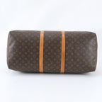 Louis Vuitton Monogram Keepall 60 Leather Boston Bag Tote Carry — view 6