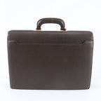 Loewe Anagram Leather Business Document Briefcase Tote Brown — view 3