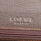 Loewe Anagram Leather Business Document Briefcase Tote Brown — view 9