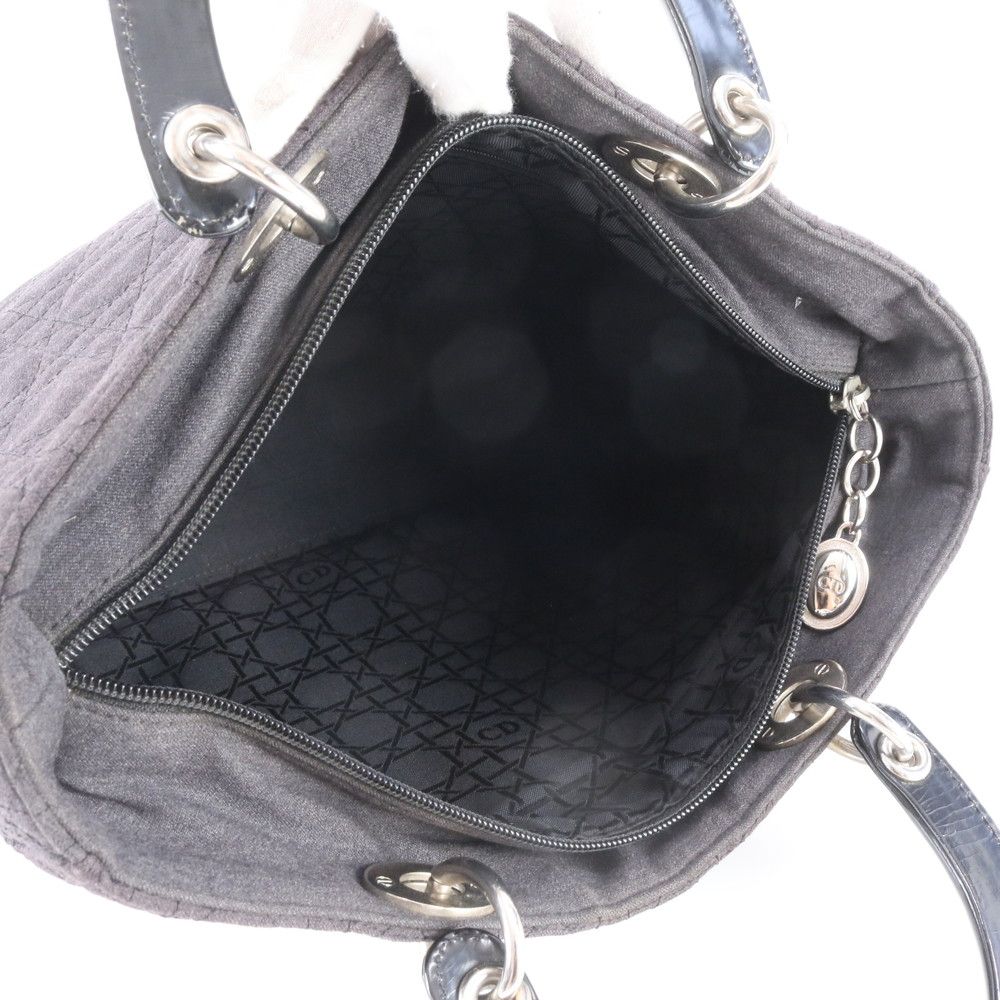 Dior Cannage Lady Tote Hand Black Leather — view 7