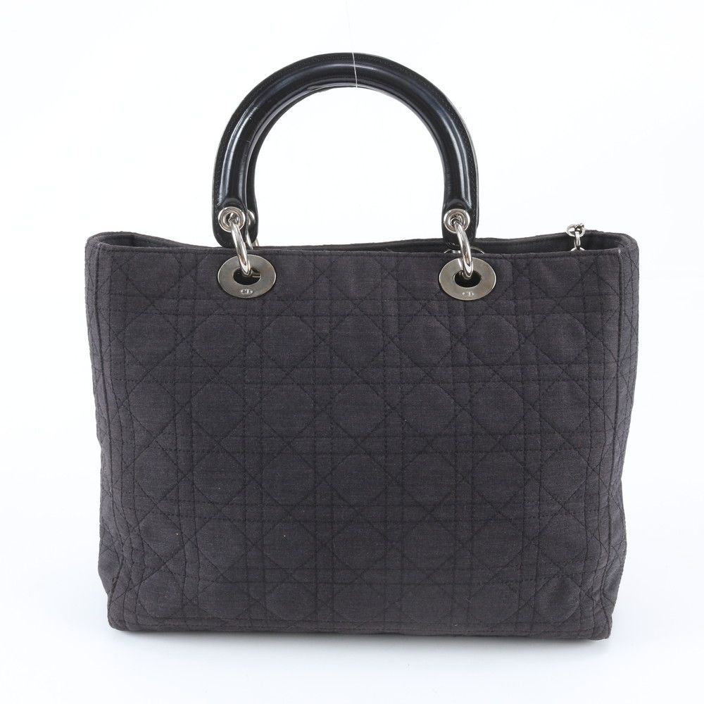 Dior Cannage Lady Tote Hand Black Leather — view 3