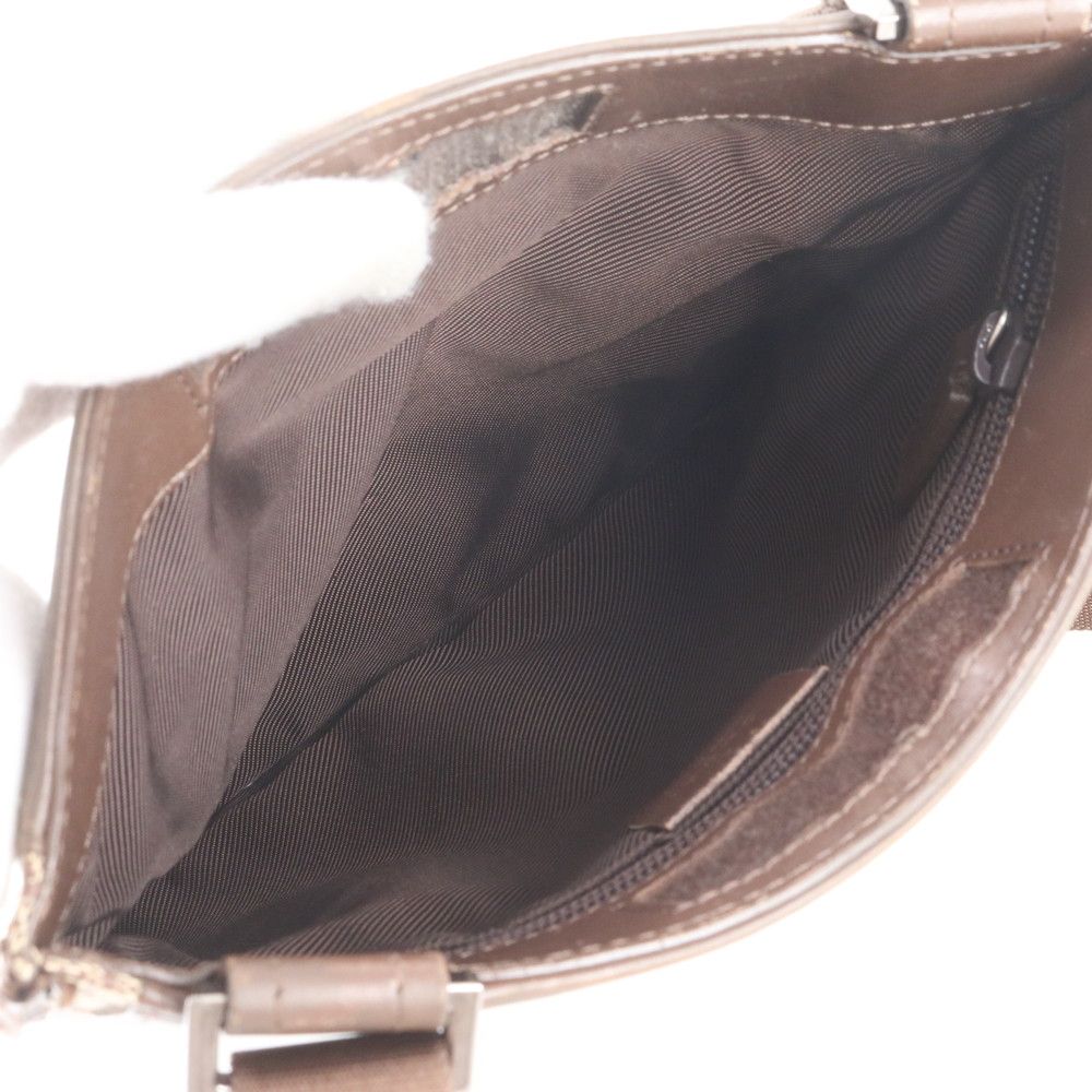 Gucci GG Canvas 019 Leather Shoulder Bag Crossbody Messenger Brown — view 7