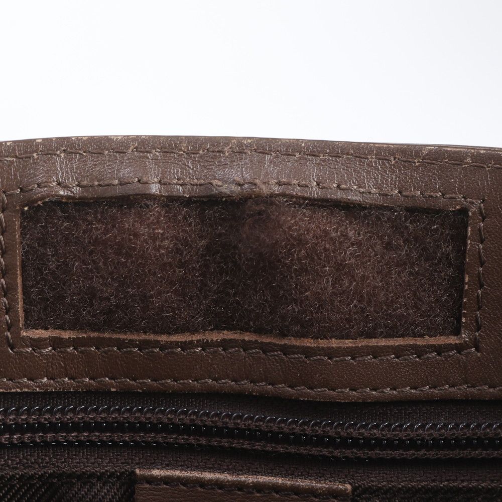 Gucci GG Canvas 019 Leather Shoulder Bag Crossbody Messenger Brown — view 8