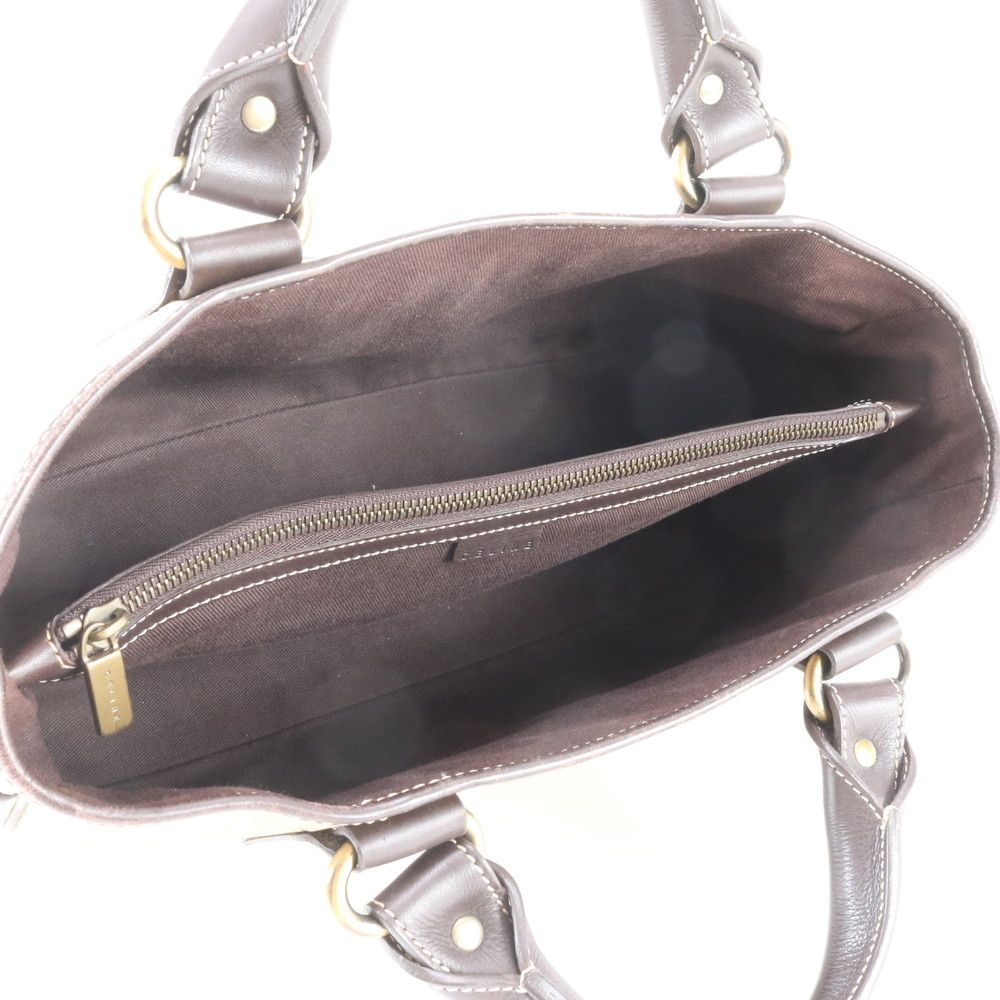 Celine C Macadam Boogie Leather Tote Triomphe Hand — view 7