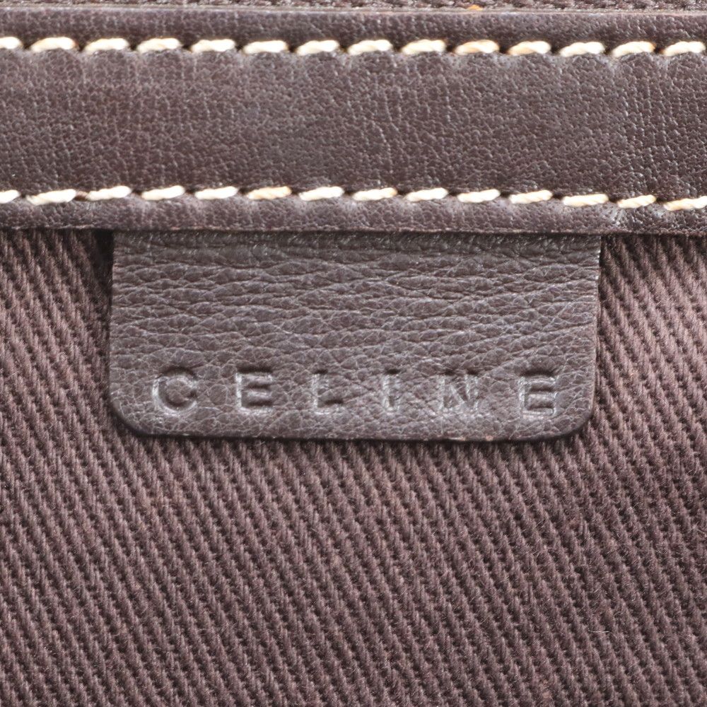 Celine C Macadam Boogie Leather Tote Triomphe Hand — view 8
