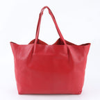 Celine Horizontal Cabas Red Leather Tote Shoulder — view 3