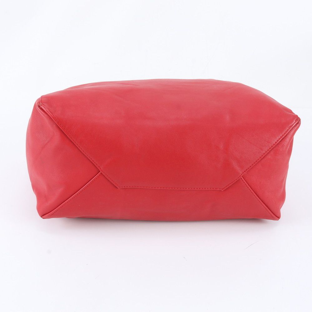 Celine Horizontal Cabas Red Leather Tote Shoulder — view 5
