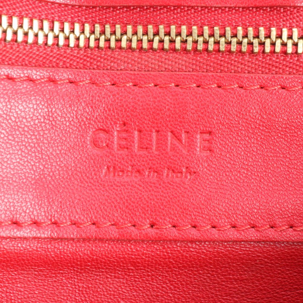 Celine Horizontal Cabas Red Leather Tote Shoulder — view 8
