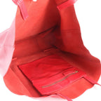 Celine Horizontal Cabas Red Leather Tote Shoulder — view 7