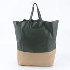 Celine Horizontal Cabas Bicolor Leather Tote Shoulder Hand — view 3