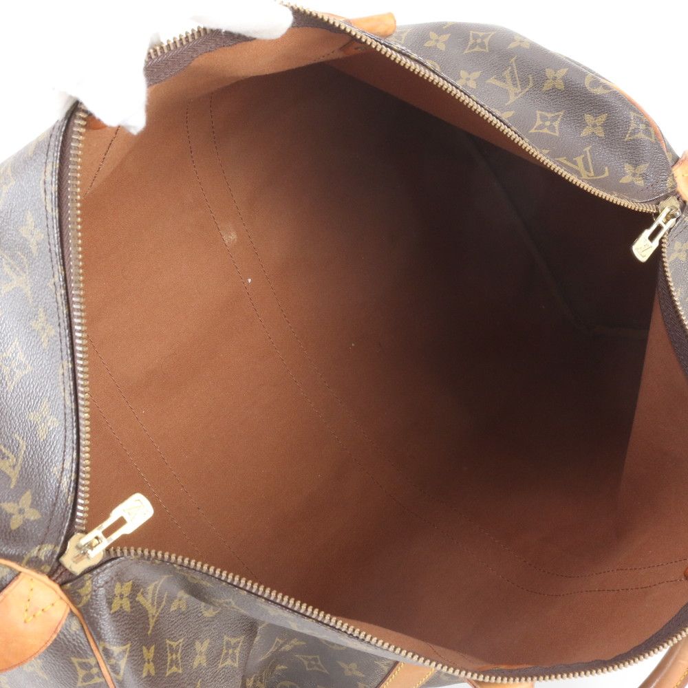 Louis Vuitton Monogram Keepall 55 Leather Boston Bag Tote Carry — view 7