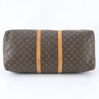 Louis Vuitton Monogram Keepall 55 Leather Boston Bag Tote Carry — view 6