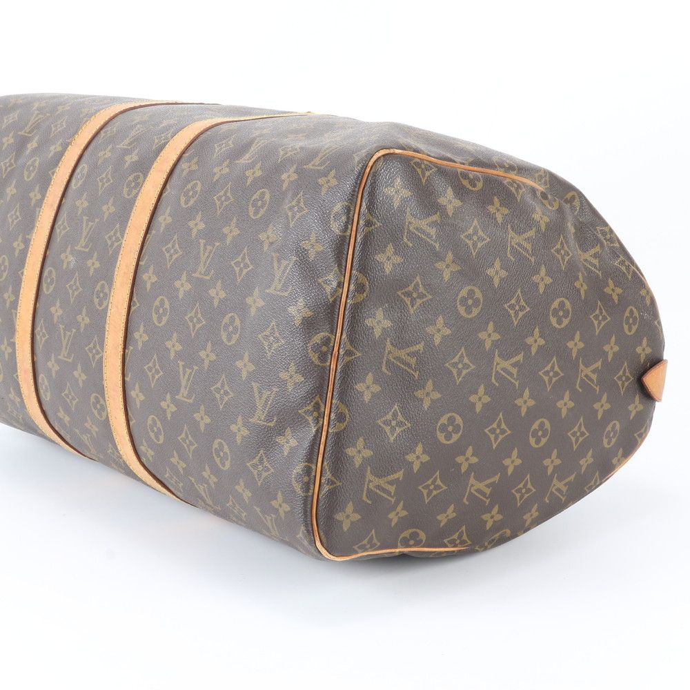 Louis Vuitton Monogram Keepall 55 Leather Boston Bag Tote Carry — view 4