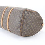 Louis Vuitton Monogram Keepall 55 Leather Boston Bag Tote Carry — view 4