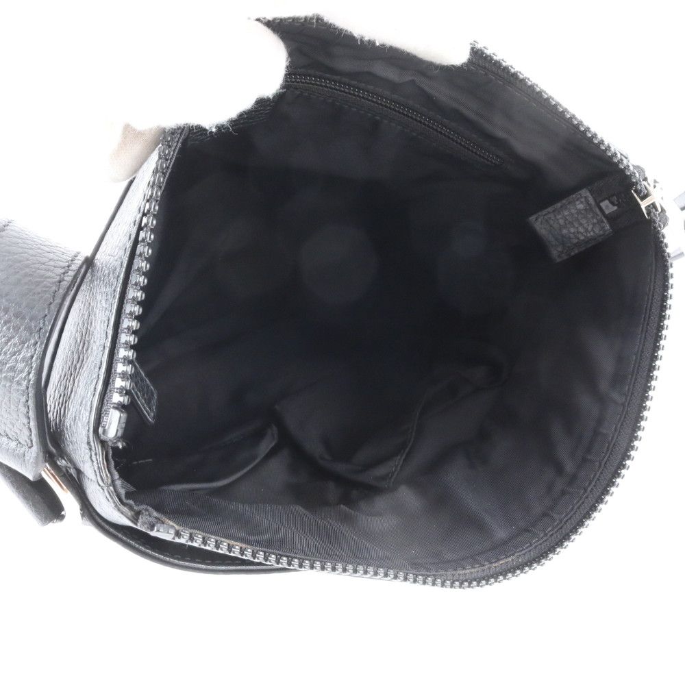 Gucci GG Nylon Leather Shoulder Bag Crossbody Messenger Black — view 7
