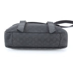 Gucci GG Nylon Leather Shoulder Bag Crossbody Messenger Black — view 5