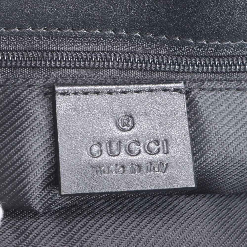 Gucci GG Canvas 002 Leather Tote Shoulder Hand Black — view 8