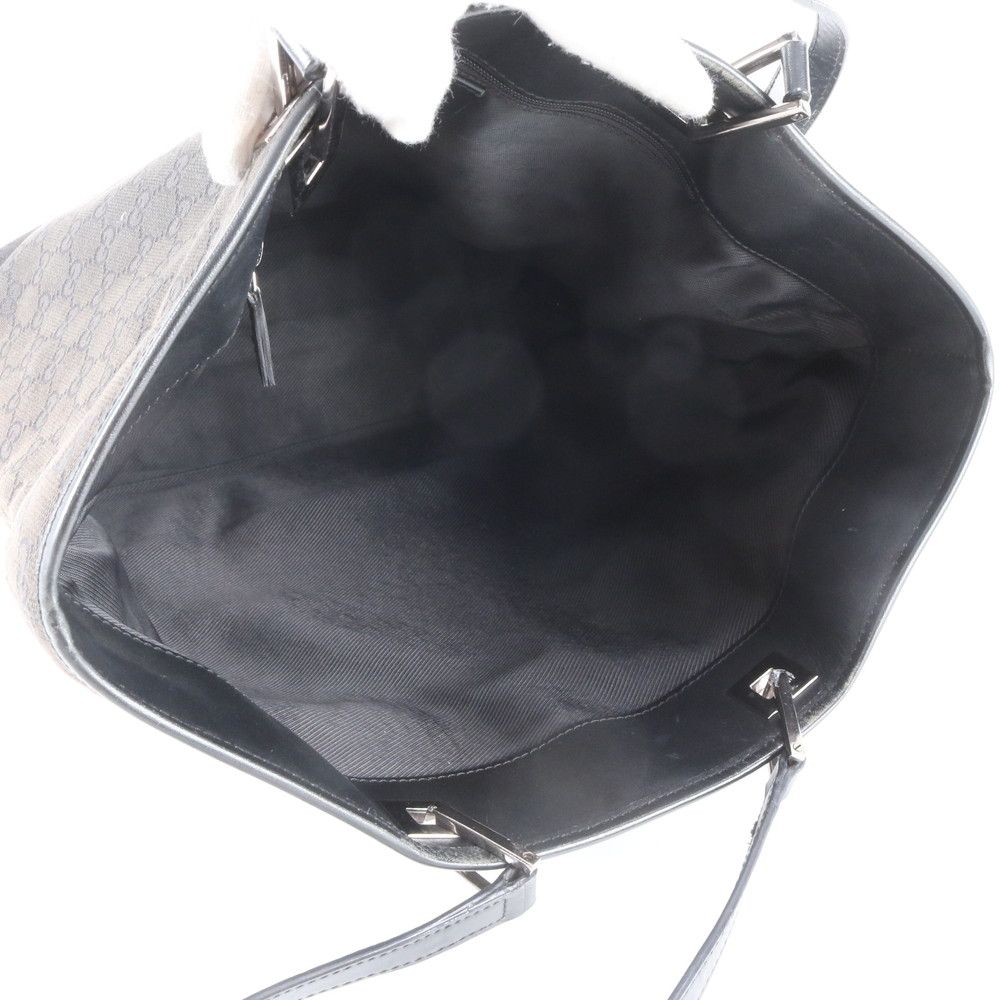 Gucci GG Canvas 002 Leather Tote Shoulder Hand Black — view 7