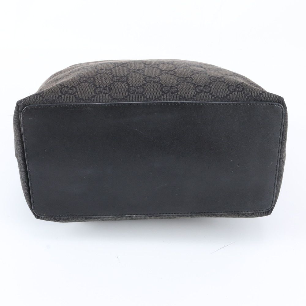 Gucci GG Canvas 002 Leather Tote Shoulder Hand Black — view 5