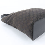 Gucci GG Canvas 002 Leather Tote Shoulder Hand Black — view 6