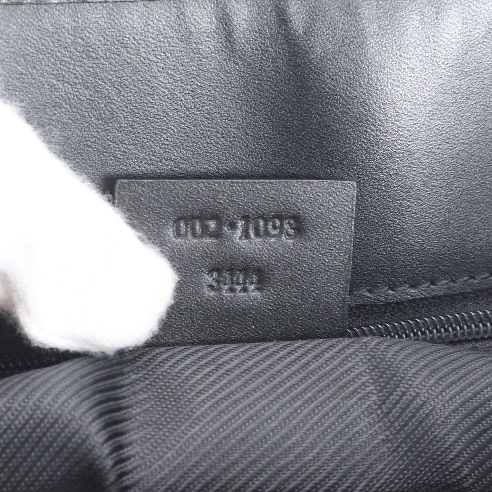 Gucci GG Canvas 002 Leather Tote Shoulder Hand Black — view 9