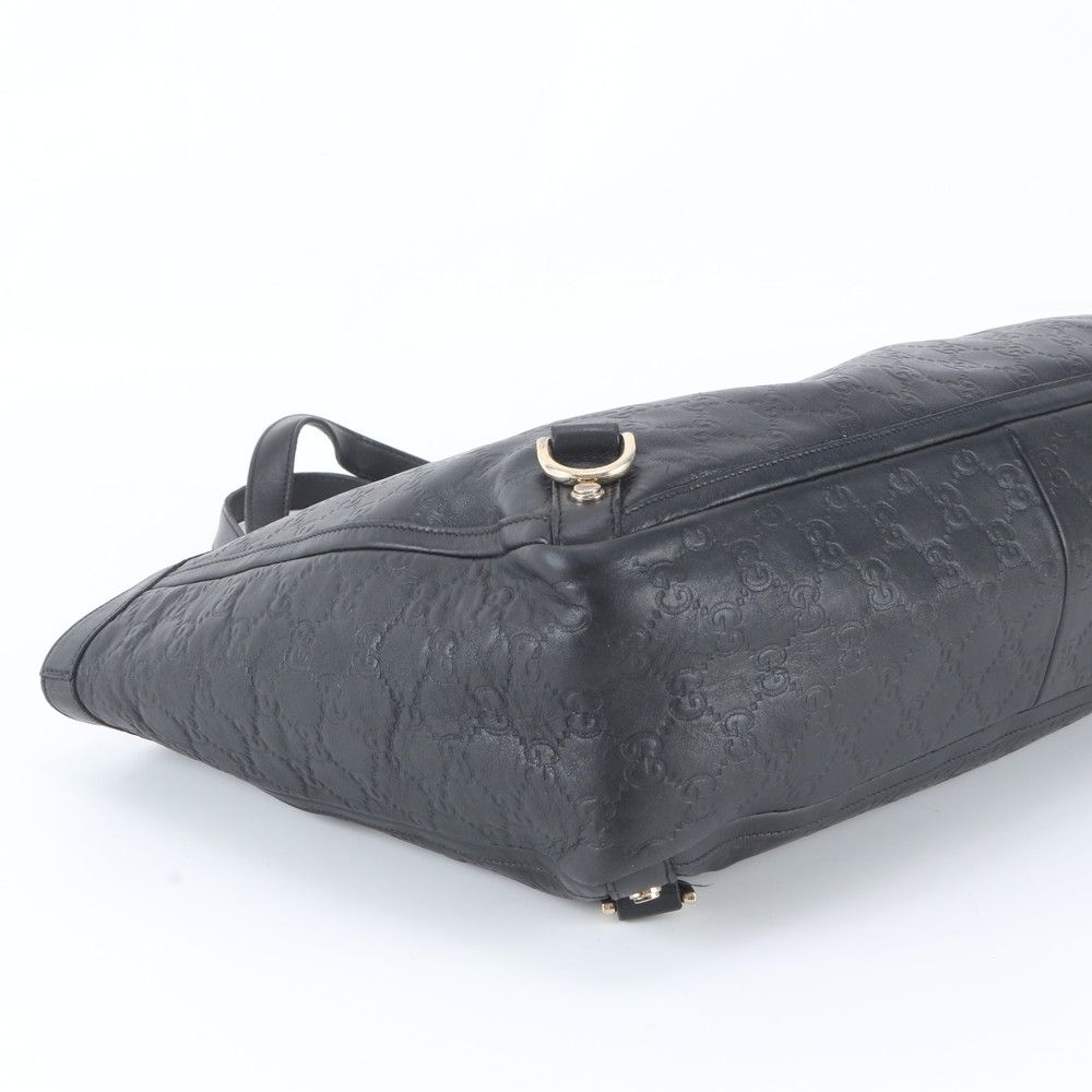 Gucci Guccissima Abbey Leather Tote Shoulder Black — view 5