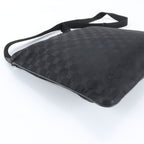 Gucci GG Canvas Leather Shoulder Bag Crossbody Messenger Black — view 6