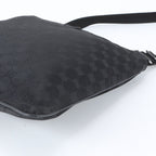 Gucci GG Canvas Leather Shoulder Bag Crossbody Messenger Black — view 4