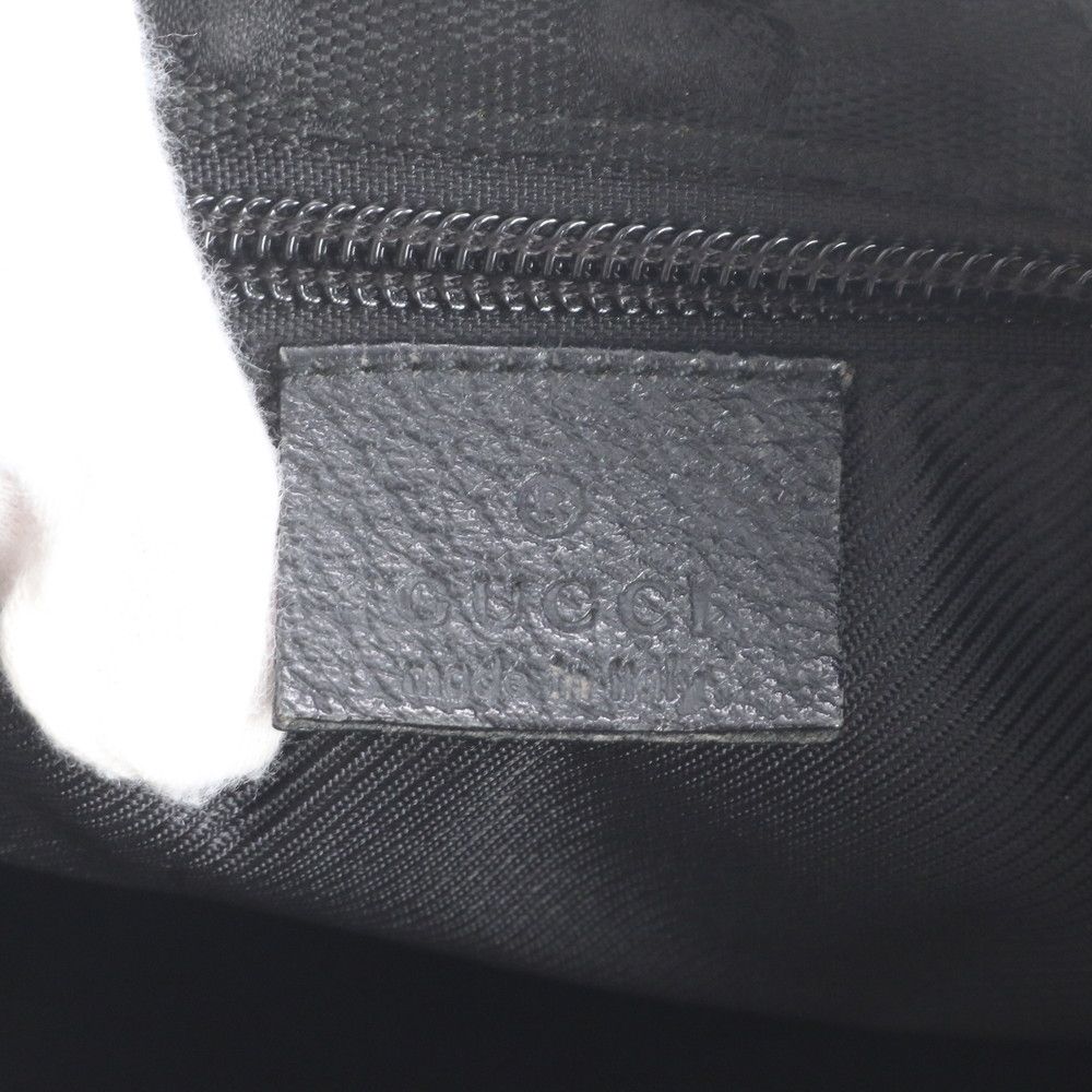 Gucci GG Canvas Leather Shoulder Bag Crossbody Messenger Black — view 8