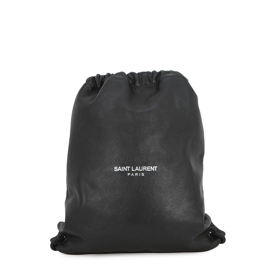 Saint Laurent Paris Backpack Teddy Leather Black