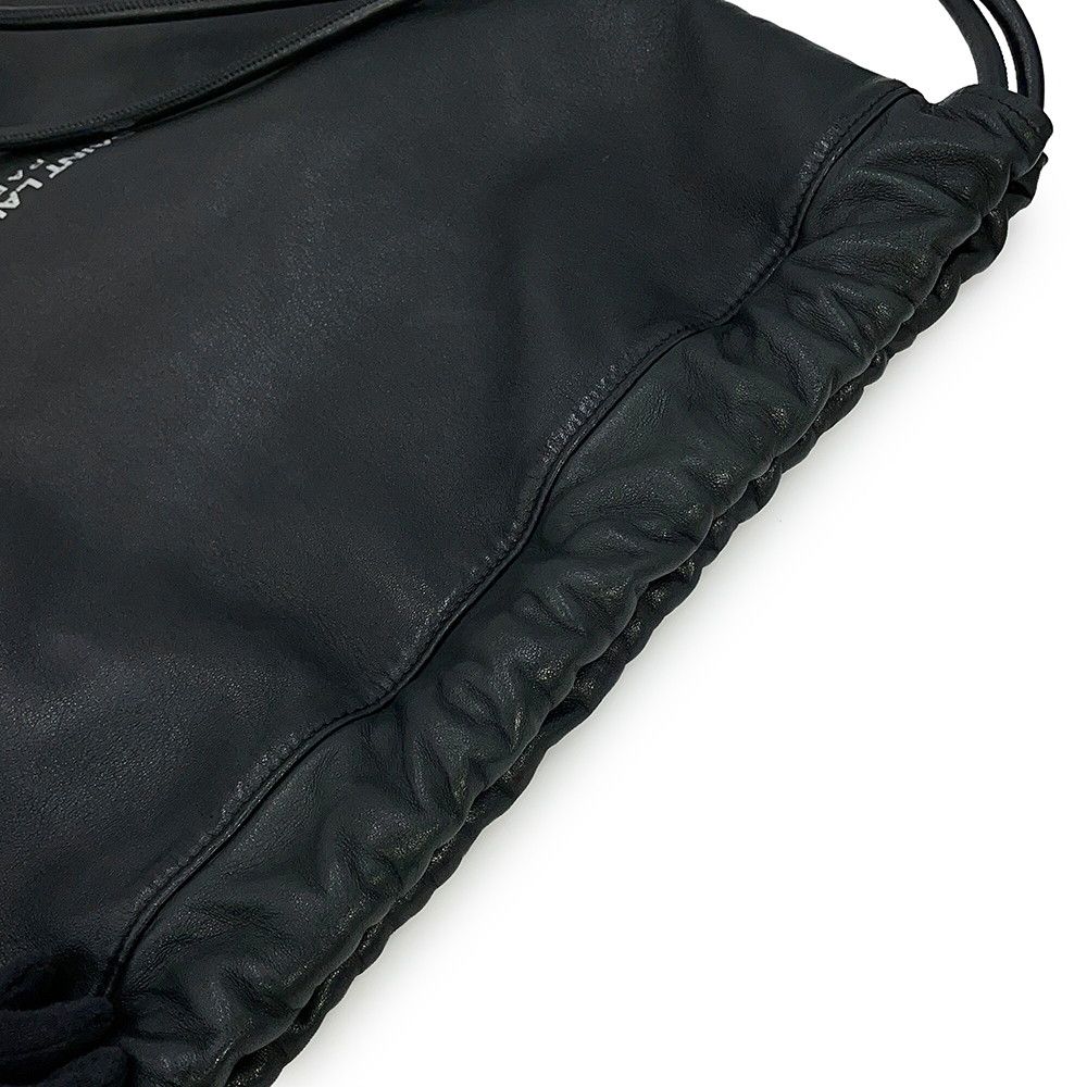 Saint Laurent Paris Backpack Teddy Leather Black — view 9