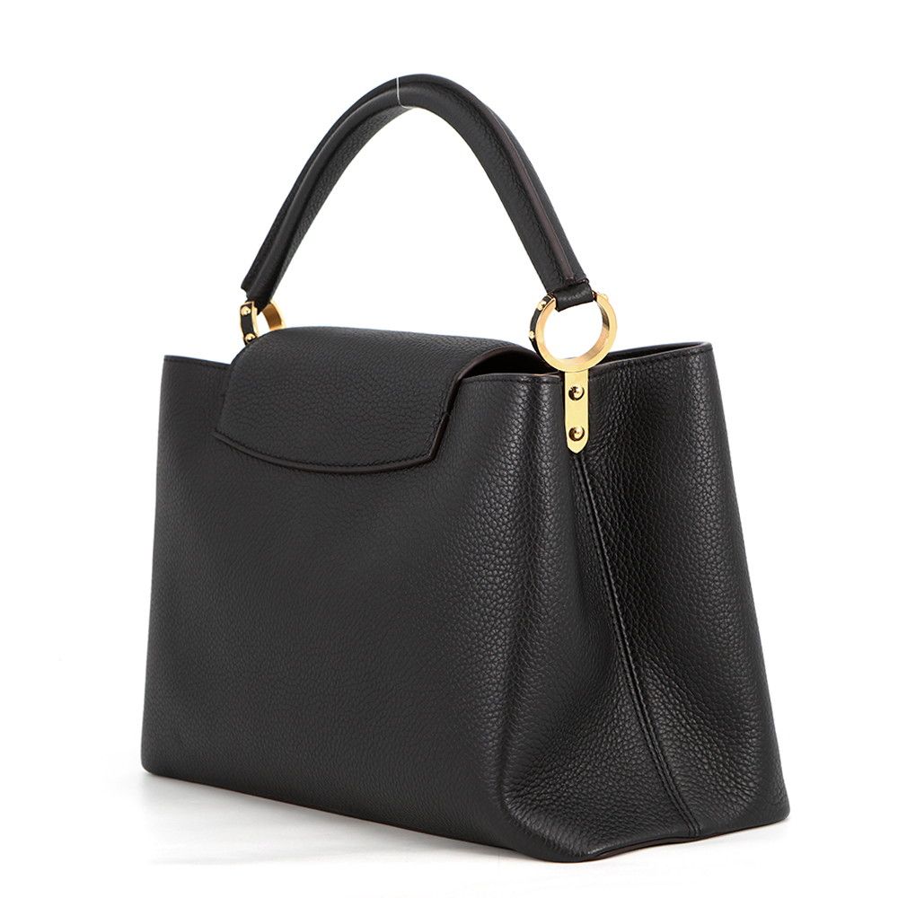 Louis Vuitton Handbag Capucines MM Taurillon Leather Bag Black — view 2
