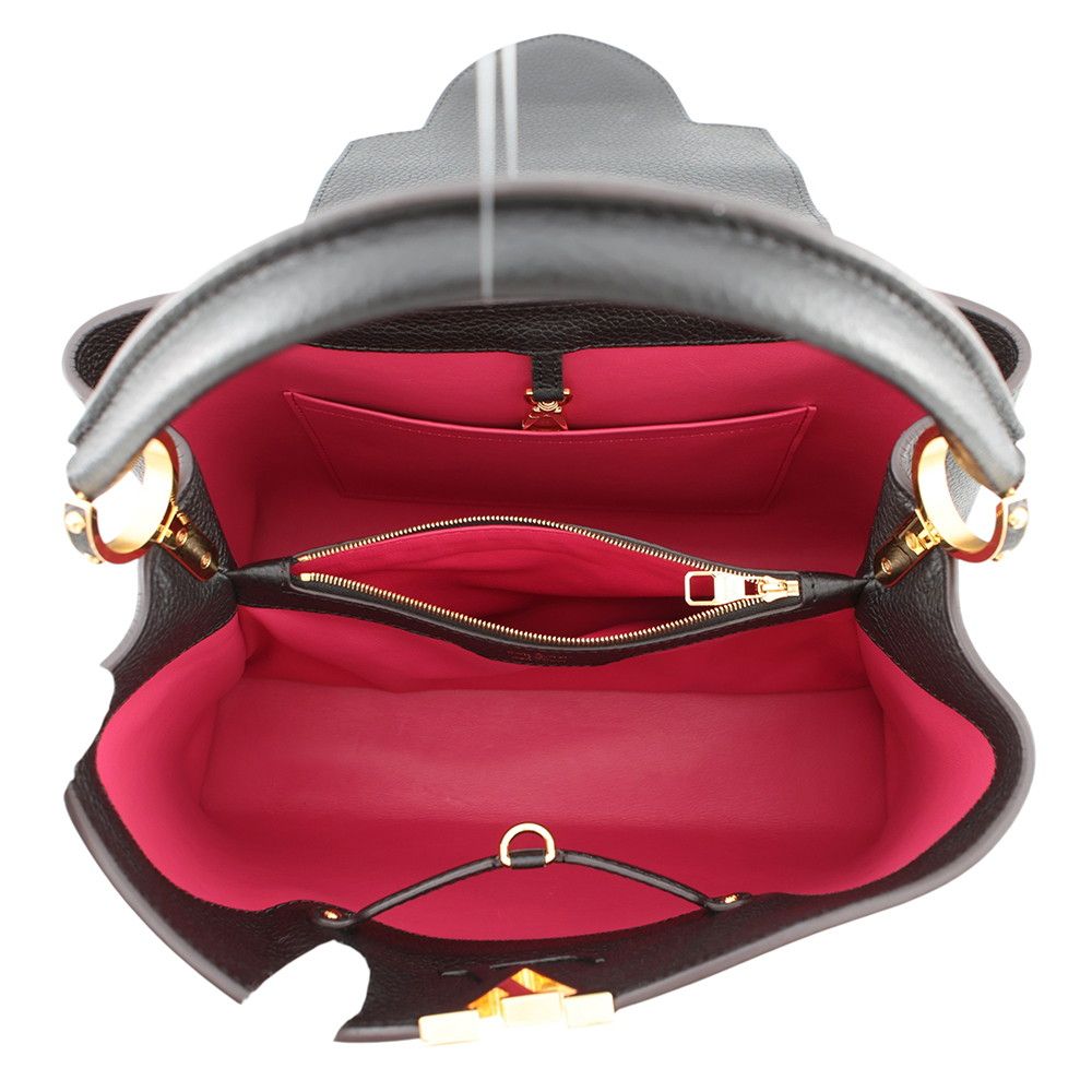Louis Vuitton Handbag Capucines MM Taurillon Leather Bag Black — view 5